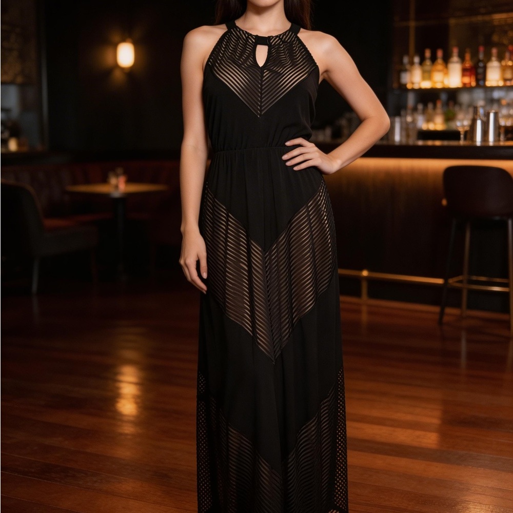 Apt 9 Elegant Black Evening Dress